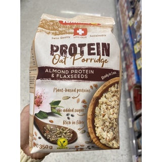 Familia Protein Oat Almond Protein &amp; Flaxseeds 350 g. แฟมิเลีย พอริจ อัลมอนด์ โปรตีน &amp; แฟลกซ์ซีด ธัญพืชอบกรอบ ผสมอัลมอนด์และแฟลกซ์ซีด