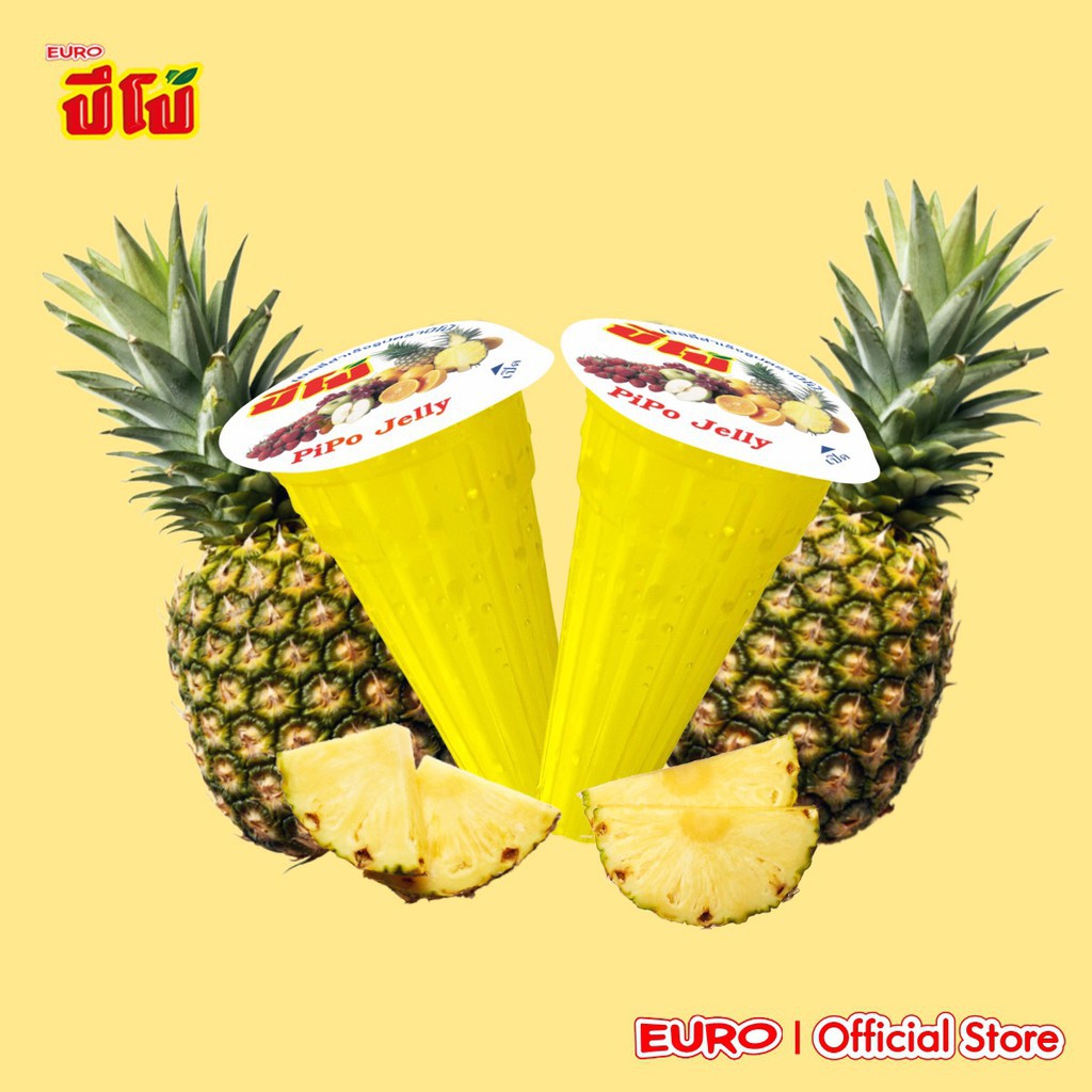 ✎Euro ปีโป้เหลือง รสสัปปะรด 70 ถ้วย