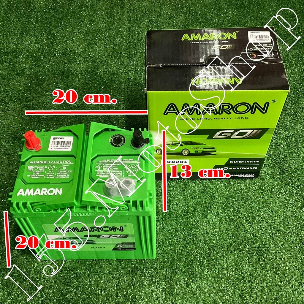 แบตเตอรี่ อมารอน Amaron 40B20L (รับประกันคุณภาพ 1 ปีเต็ม) สินค้าคุณภาพดีเยี่ยมโรงงานมาตรฐาน