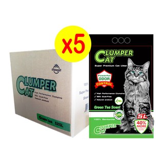 Clumper Cat ทรายแมว ภูเขาไฟ ขนาด 5 ลิตร/20KG - กลิ่นชาเขียว