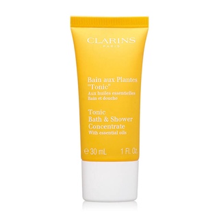 Clarins Tonic Bath &amp; Shower Concentrate With Essential Oils 30ml./คลาแรงส์ เจลอาบน้ำ30มล.เจลอาบน้ำหอมๆ ครีมอาบน้ำ .