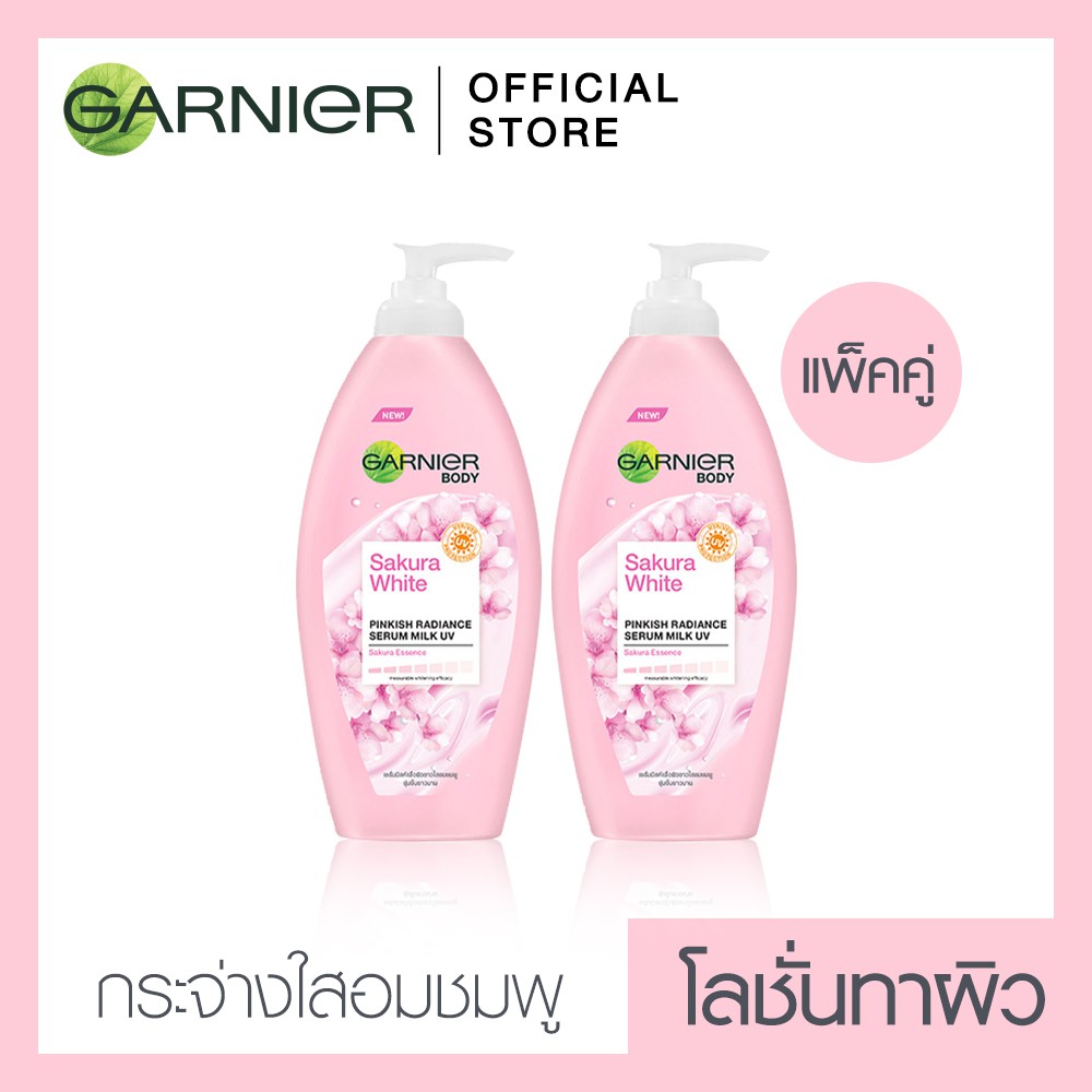การ์นิเย่ ซากุระ ไวท์ บอดี้ โลชั่น 400 มล. X2_Garnier_Sakura Body (โลชั่นการ์นิเย่, โลชั่นผิวขาว, โลชั่นบำรุงผิว) #4