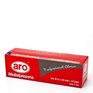 เอโร่ ฟิล์มยืดหุ้มห่ออาหาร ขนาด 30 ซม. ยาว 300 เมตร101220aro Cling Film 30 Cm x 300 M Aero Food Wrap Stretch Film Size 3