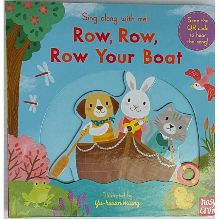 ROW ROW your boat Sing along board bookเหมาะสำหรับ 1+ กระดาษแข็งหนาทุกหน้า วิธีการใช้โดยdownload ap QR code scanner