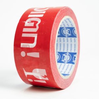 เทประวังแตก Fragile Tape ขนาด 45 หลา  พื้นหลังสีแดง (1 ม้วน) โปรโมชั่น ส่งฟรี
