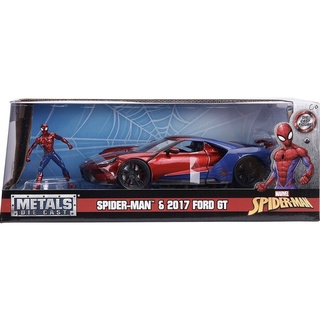 โมเดลรถเหล็ก 1:24 Spider-Man &amp; 2017 Ford GT [JADA]