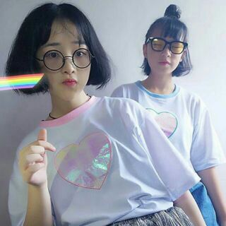 เสื้อยืดลายหัวใจ