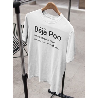คอตต้อนคอกลม🔥 ส่งไว  ฮิตมาก🔥 เสื้อยืด Unisex รุ่น Deja Poo แบรนด์ Khepri 100%cotton comb ผ้านุ่ม รีดทับลายได้ ไม่ยืดไม