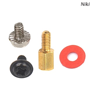 Niki ( 20X สกรู + 20X เมนบอร์ดไรเซอร์ + 20X เครื่องซักผ้า) 6.5 มม. 6-32-M3 เมนบอร์ดสีทอง + สกรู + สีแดง