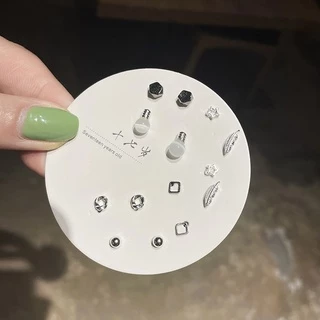 Korean Cute Small Stud Earrings For Women Girls Fashion Ear Jewelry Set