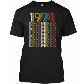 เสื้อยืดโอเวอร์ไซส์เสื้อยืด พิมพ์ลาย สไตล์เรโทร สําหรับวันเกิด ปี 1974S-3XL