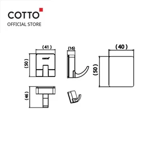 COTTO ขอแขวนผ้า รุ่น CT0312(HM) แมกนีโต ไม่ต้องเจาะ