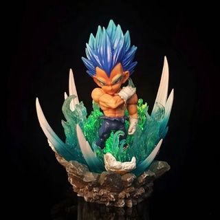 ฟิกเกอร์การ์ตูนอนิเมะ Super Saiyan Super Blue Vegeta ขนาดเล็ก เรืองแสง❤