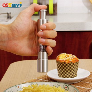 Stainless Steel Manual Press Pepper Salt Spice Mills Grinder Kitchen Tools 孜然研磨器