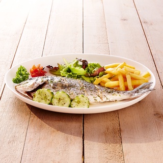 (แพ็คคู่) Arcoroc จานเปล จานปลา โอปอล Diwali Fish Plate 33 cm - GAR72