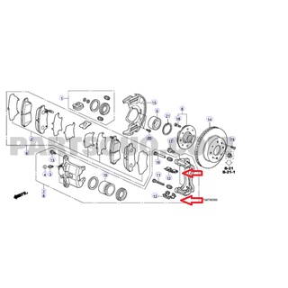 กิ๊บล็อคผ้าเบรคหน้า Honda Jazz 2012 (HD-45237-SR3-003) แท้ห้าง Chiraauto