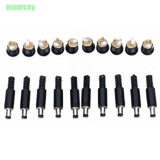 ma 1 ชุด 10 คู่ 12 v 3a male plug+female ซ็อกเก็ตแผงเมาท์แจ็ค dc เชื่อมต่อ