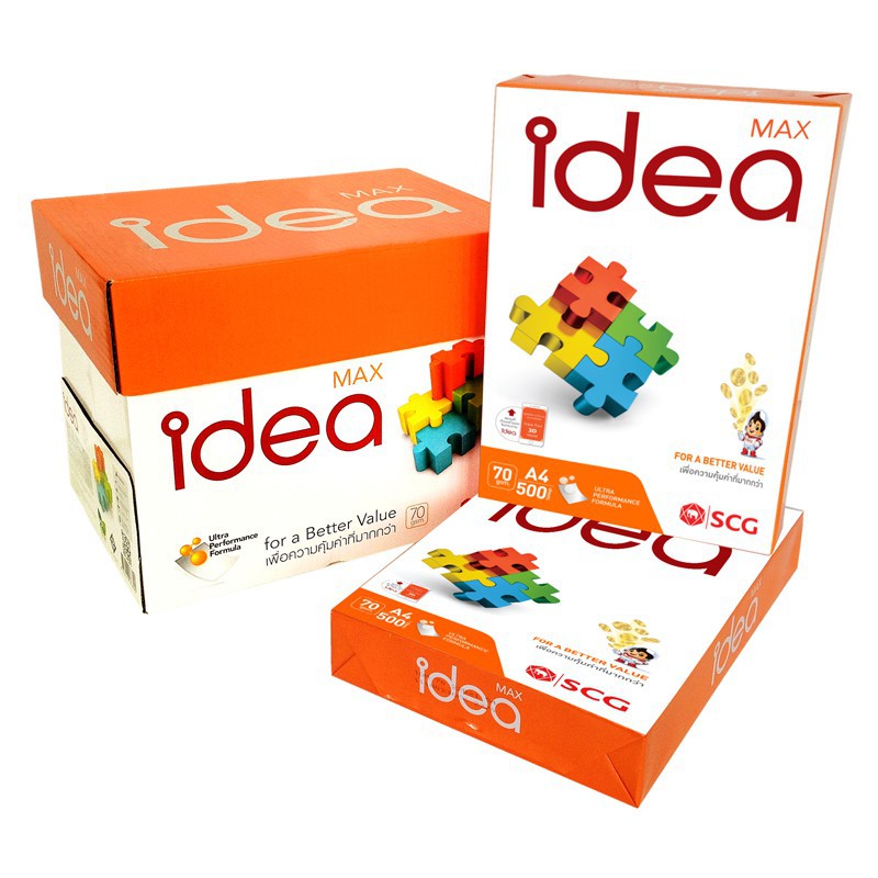 Idea Max กระดาษถ่ายเอกสาร 70แกรม A4
