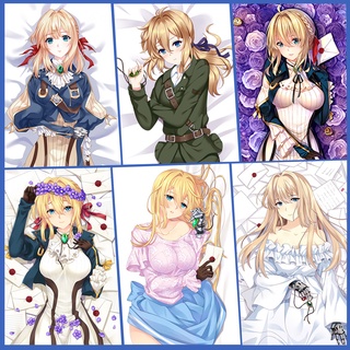 ADP อะนิเมะ Dakimakura หมอน Violet Evergreen Anime Series Design Comfy หมอน Case แผ่นก่อนนอนสี่เหลี่ยมผืนผ้า Bolster Case COVER Life ขนาดหมอน HD การพิมพ์