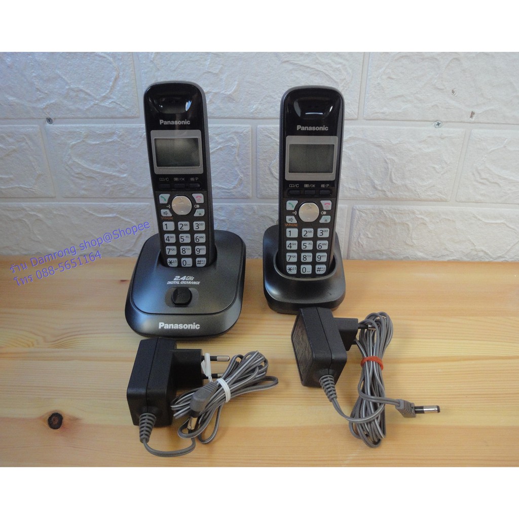 โทรศัพท์ไร้สาย (2เครื่อง แม่ลูก) Panasonic KX-TG3551BX มือ 2 สีดำเมทัลลิค