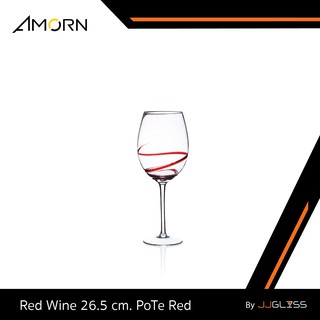 JJGLASS - ( AMORN )   Red Wine 26.5 cm. PoTe Red - แก้วขา แก้วแฮนด์เมท