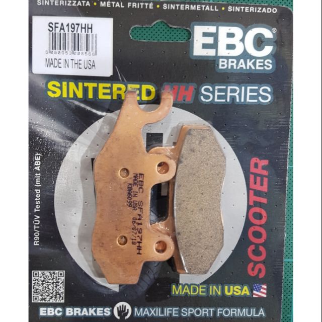 ผ้าเบรค EBC Brakes รุ่น HH sintered/ ผ้าเบรคหน้า / หลัง Ninja250 , Ninja300, ผ้าหน้า W175, Burgman20