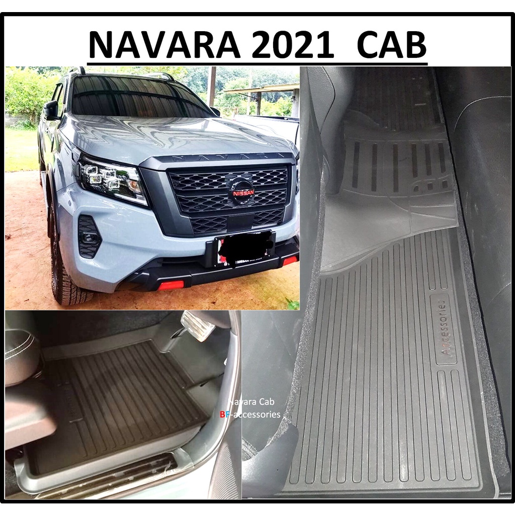 ผ้ายางปูพื้นรถยนต์ ถาดยางปูพื้น พรมปูพื้นรถ NISSAN NAVARA CAB > 5ชิ้น นิสสัน นาวาร่า แคป > ปี 2021 2022 - ปัจจุบัน