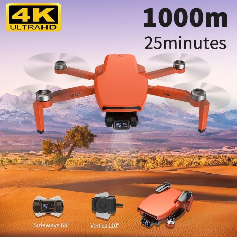 Sg108 Drones 4K Hd 5G Wifi Gps โดรน Brushless มอเตอร์โดรน Fpv Vlucht  สำหรับ25 Min Rc Afstand 1Km เฮลิคอปเตอร์ Rc Vs Ex5 - Uucenter - Thaipick