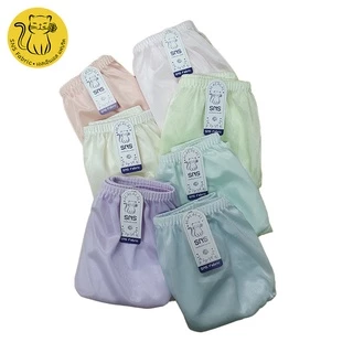 กางเกงในสีพาสเทล 1 ตัว ผ้าไนล่อน ผ้าลื่น สีหวาน โทนอ่อน เอวสูงแบบเต็มตัว