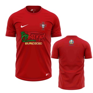 คอตต้อนคอกลมBaju JERSEY EURO PORTUGAL EURO 2021 - พร้อมส่ง - ส่งฟรีไปรษณีย์ S-5XL