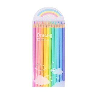 สีไม้พาสเทล 12 สี กล่องละ 45 บาท