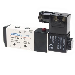 ￼โซลินอยด์วาล์ว 4V210-08พร้อมส่งในไทย 12v 24v 220v