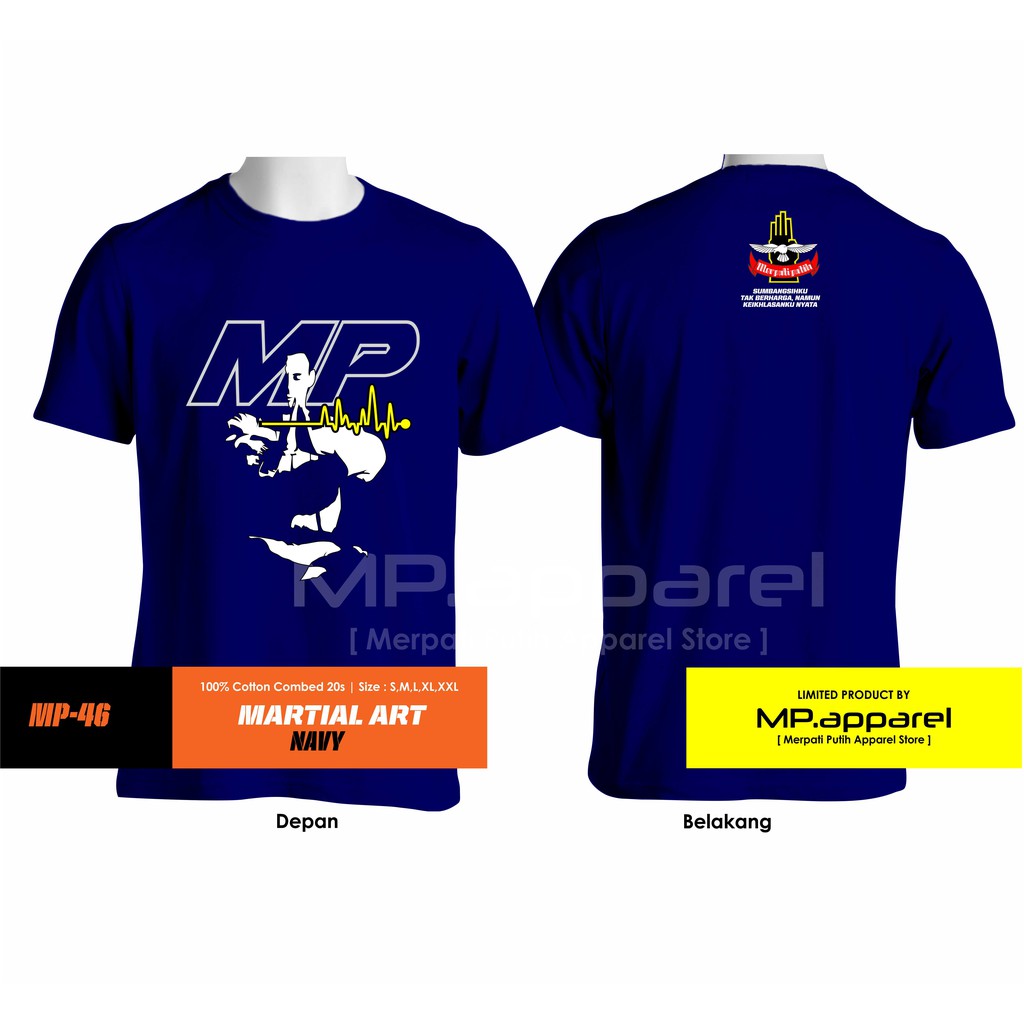 Hitam Merpati Putih MP 46 เสื้อยืดสีกรมท่าและสีดํา