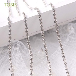 Tobie อุปกรณ์ตกแต่งเล็บไรน์สโตนโลหะไรน์สโตน Diy 3D สําหรับตกแต่งเล็บ