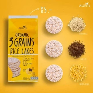 Allrite ธัญพืชออร์แกนิค อบกรอบ สูตรธัญพืช3ชนิด 76กรัม [สีเหลือง] Organic USDA Gluten free