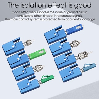 Blue Optic Fiber Connector FC SC ST Square Bare Adapter Flange Temporary succeeded OTDR Test Coupler ftth Attenuator