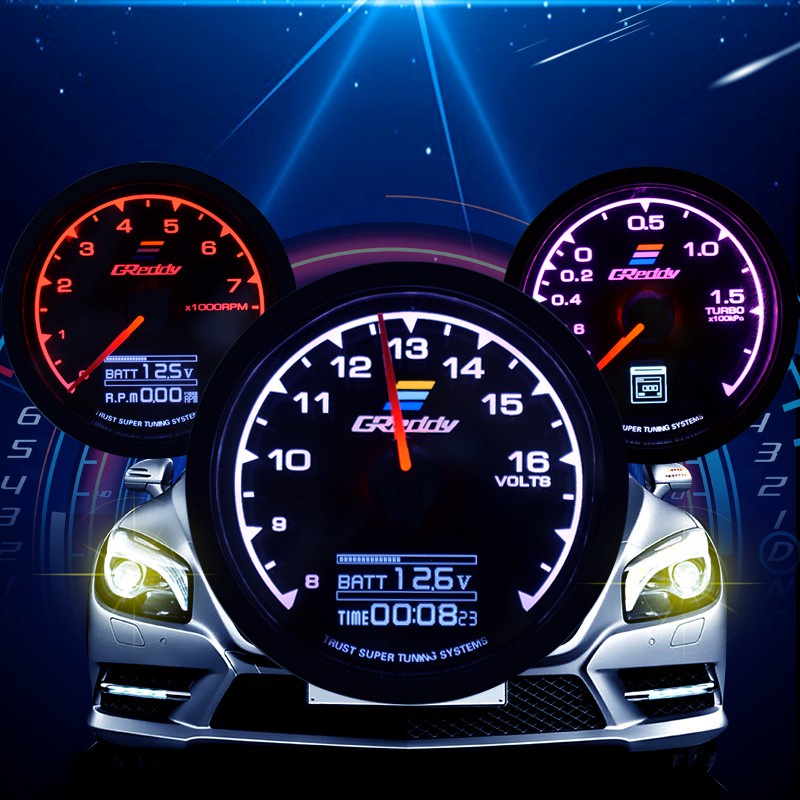 Greddy เกจวัดอุณหภูมิน้ํามันดิจิทัล 7 สี ใน 1 มัลติ D/A LCD 2.5 นิ้ว