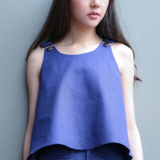 MARIE Tank Top ( ยีนส์ NAVY )