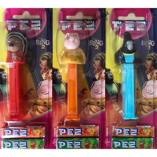 ลูกอมรสผลไม้ PEZ (เพซ) พร้อมแท่งการ์ตูนหัวโต ลาย SING 2 🍭