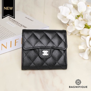 CHANEL TRI-FOLD SHORT WALLET BLACK CAVIAR SHW