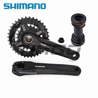 Shimano FC-MT210 ชุดข้อเหวี่ยงจักรยานเสือภูเขา ความเร็ว 2×9 36-22T BB-MT501