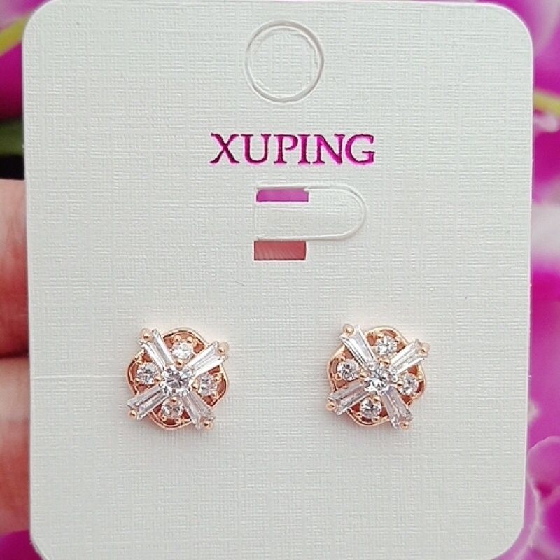 Xuping jewelry ต่างหูผู้หญิง ดาวชุบทอง+