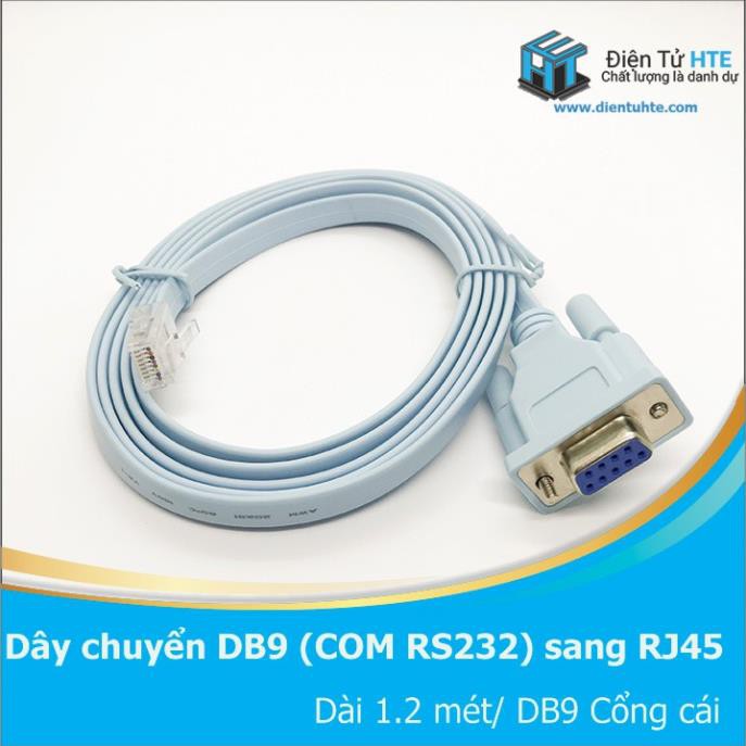 RS232 DB9 Female to RJ45 Male Converter Cord