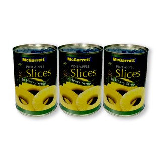 ราคาพิเศษ!! แม็กกาแรต สับปะรดแว่นในน้ำเชื่อม 565 กรัม x 3 กระป๋อง McGarrett Pineapple Slices 567 g x 3 Cans