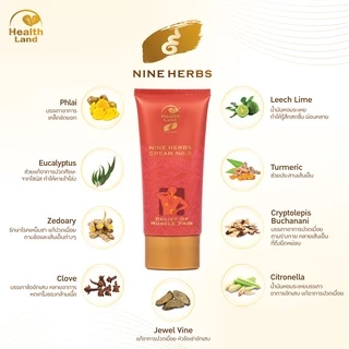 เฮลท์แลนด์ ไนน์เฮิร์บ ครีม นัมเบอร์ ไฟว์ Health Land Nine Herbs Cream No.5 ผสานพลังจากสมุนไพร9ชนิด