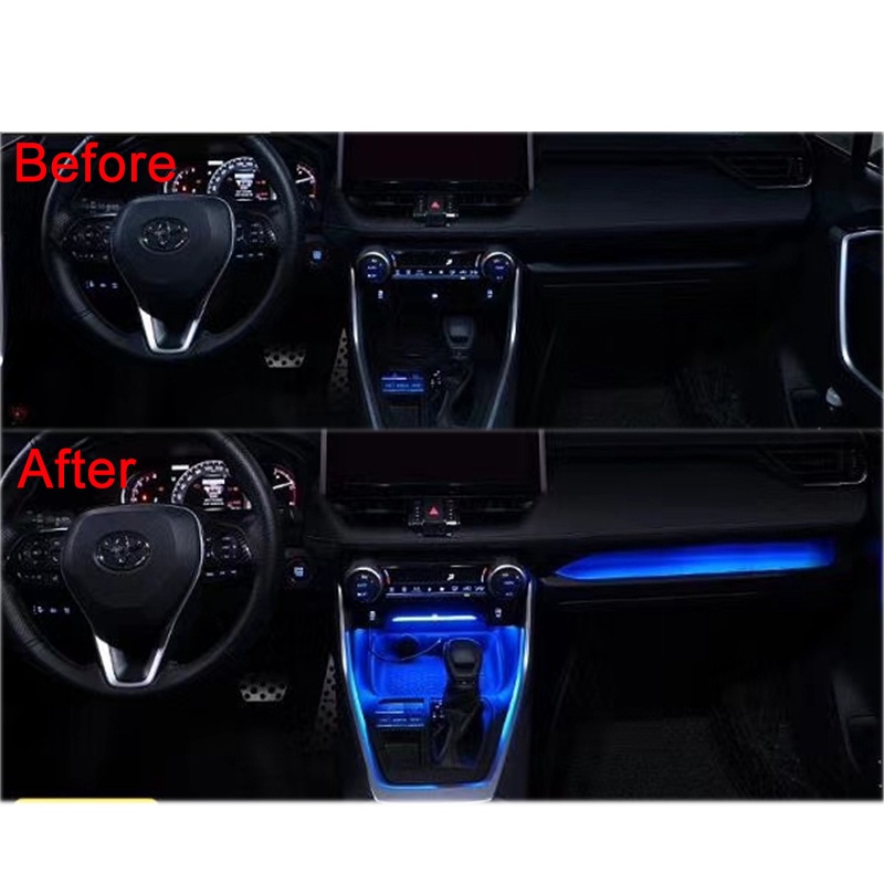 FOR Toyota RAV4 2019 Car Center Console Atmosphere Lamp LED Dashboard ...