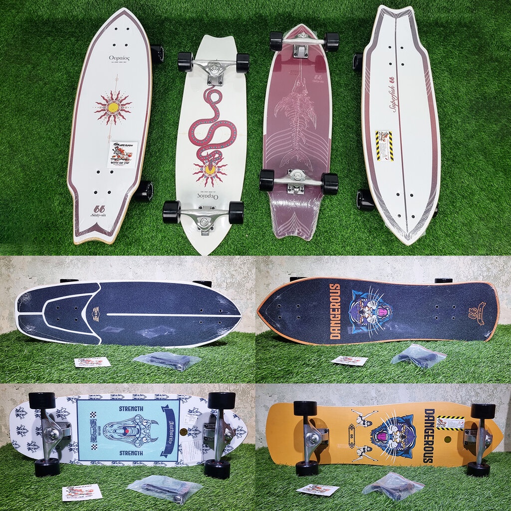 sale 0221 Surf skate เซิร์ฟสเก็ต พร้อมเล่น บอร์ด32-34" ทรัคCX4 ล้อ70mm 66 sixty-six