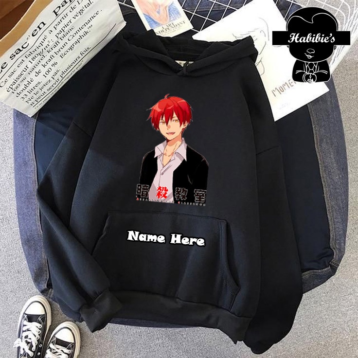 เสื้อแจ็คเก็ตมีฮู้ดเด็กผู้ชายอนิเมะ ASSASSINATION CLASSROOM ตัวละคร Karma Akabane 101 - Habibies