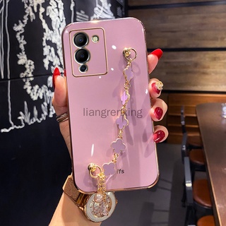 เคสโทรศัพท์มือถือ ซิลิโคนนิ่ม กันกระแทก พร้อมสร้อยข้อมือ สําหรับ infinix note 12 g96 infinix note 12 g88