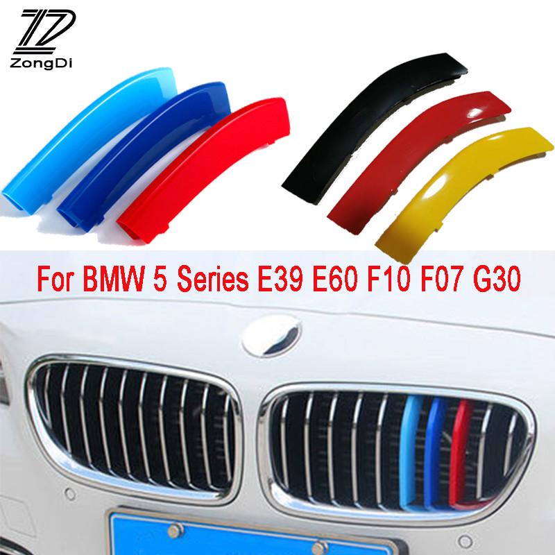 3 สีแถบกระจังหน้าสําหรับ BMW F10 E39 E60 F07 G30 F18 5 Series GT GT6 1995-2021